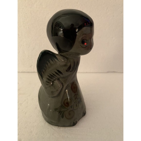 ANGEL HANDCRAFTED TONALA FIGURINE MEXICO VINTAGE CERAMIC 6" INCHES TALL - Picture 7 of 11